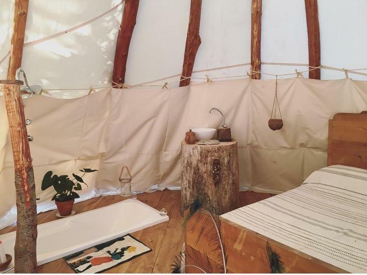 Tipi Lodge dans la Forêt Mimizan-Plage Exterior foto